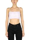 Vision Of Super Pailsey Pattern Crop Top In Lilac