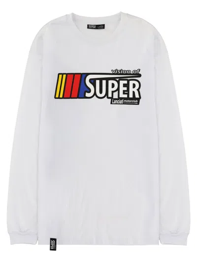 Vision Of Super T-shirt A Manica Lunga Con Stampa Logo In White