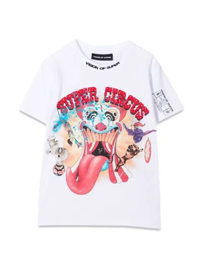 Vision Of Super White Kids T-shirt With Tongue Print