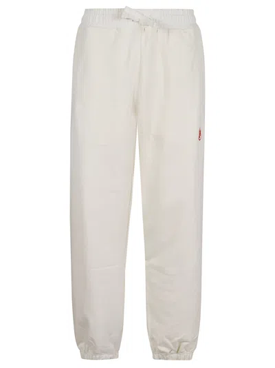 Vision Of Super White Pants With Flames Logo And Metal Label