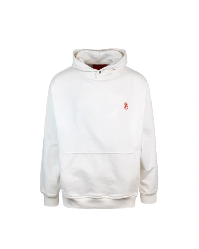 Vision Of Super White Sweatshirt With Hood And Embroidered Logo
