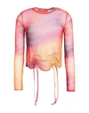 Vision Of Super Woman Top Red Size L Polyester, Elastane In Red
