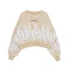 Vision Of Super Paisley Pattern Sweatshirt In Beige
