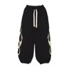 Vision Of Super Women's Lightweight Tracksuit Pants Flames Pants Black/off White In Black/off White
