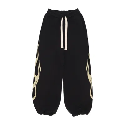Vision Of Super Women's Lightweight Tracksuit Pants Flames Pants Black/off White