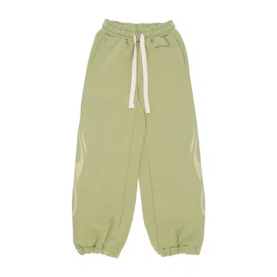 Vision Of Super Women's Lightweight Tracksuit Pants Flames Pants Green/off White