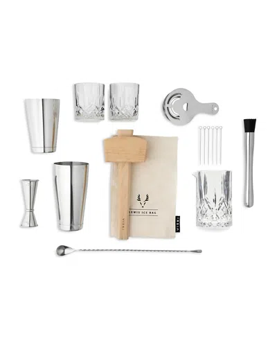 Viski 17-piece Barware Set In Stainless Steel In Gray