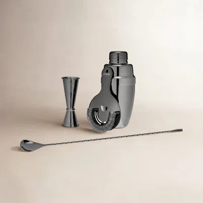 Viski 4-piece Warren Barware Set In Black
