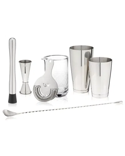 Viski 7- Piece Bar Essentials Set In Silver