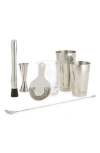 Viski 7-piece Barware Set In Silver