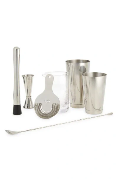 Viski 7-piece Barware Set In Silver