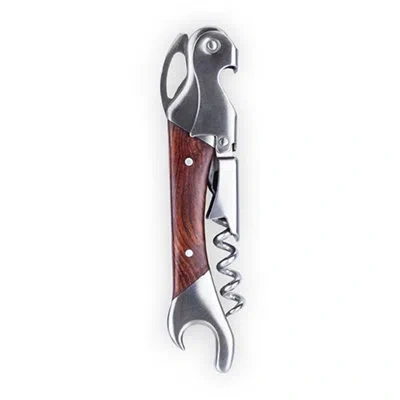 Viski Admiral Corkscrew With Rosewood Handle In Silver