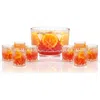 Viski Admiral Crystal 9-piece Punch Bowl & Tumbler Set In Clear