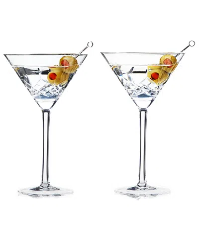 Viski Admiral Crystal Martini Glasses In Transparent