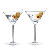 Viski Admiral Crystal Martini Glasses Set Of 2 In Clear