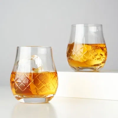 Viski Admiral Crystal Whiskey Heavyweight Glasses In Clear