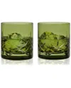 Viski Admiral Cut Crystal Rocks Glasses