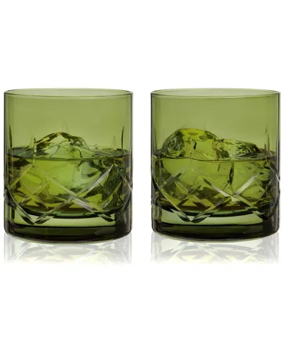 VISKI VISKI ADMIRAL CUT CRYSTAL ROCKS GLASSES