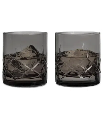 VISKI VISKI ADMIRAL CUT CRYSTAL ROCKS GLASSES
