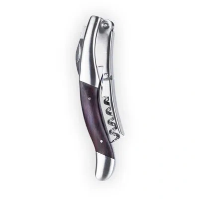 Viski Admiral Heavyweight Corkscrew With Ebony Wood Handle In Silver
