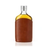 Viski Admiral Parker Leather-wrapped 7 oz Glass Flask In Clear
