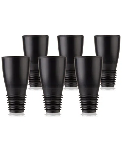 Viski Alchemi Repour Wine Saving Bottle Stoppers In Black