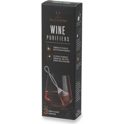 Viski Alchemi Wine Purifiers Set Of 3 In Black