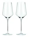 Viski Angled Crystal Bordeaux Glasses In Clear