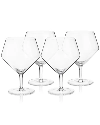 Viski Angled Crystal Gin & Tonic Glasses In Transparent
