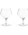 Viski Angled Crystal Gin & Tonic Glasses In Clear