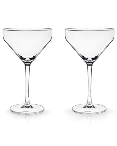 Viski Angled Martini Glasses In Clear