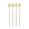 Viski Art Deco Cocktail Picks Set Of 4 In Gold