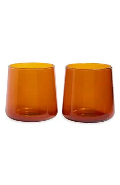 Viski Aurora Set Of 2 Cocktail Tumblers In Red