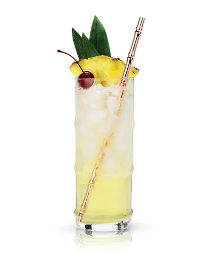 Viski Bamboo Copper Straws