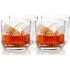 Viski Beau Crystal Lowball Tumblers Set Of 4 In Clear