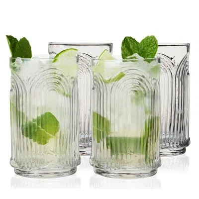 Viski Beau Highball Glasses In Clear