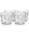 Viski Beau Lowball Tumblers Set Of 4 In Clear