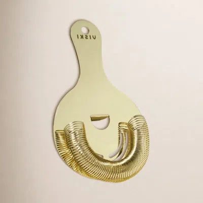 Viski Belmont Hawthorne Strainer In Gold