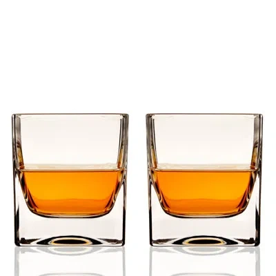 Viski Braque Crystal Rocks Glasses In Clear