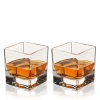 Viski Braque Crystal Rocks Glasses Set Of 2 In Clear