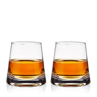 Viski Burke Crystal Whiskey Glasses Set Of 2 In Clear