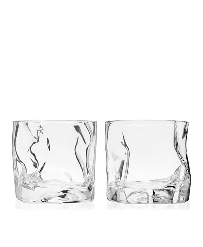 Viski Crystal Molten Tumblers, Set Of 2 In Transparent