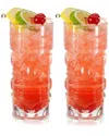 Viski Crystal Tiki Glasses In Clear
