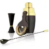 Viski Two Toned Barware Set In Black
