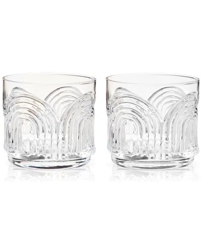 VISKI VISKI DECO BEAU CRYSTAL LOWBALL TUMBLERS