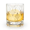 Viski Deco Crystal Tumbler In Clear