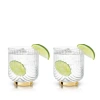 Viski Deco Gatsby Tumblers Set Of 2 In Clear