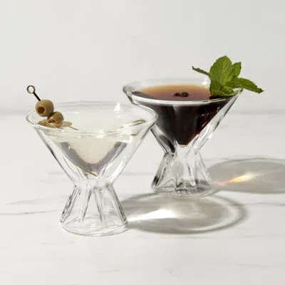 Viski Double Walled Martini Glasses In Clear