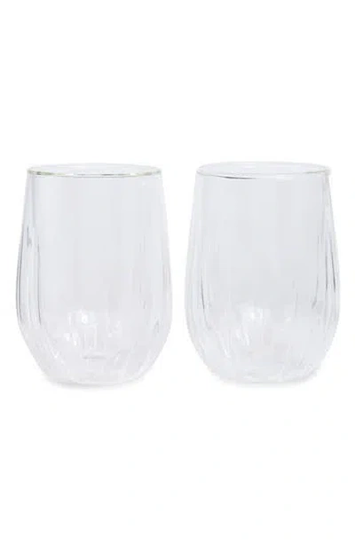 Viski Double Walled Set Of 2 Stemless Wine Glasses In No Color