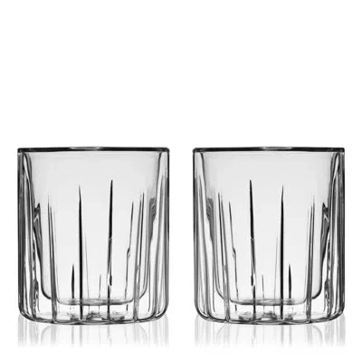 Viski Double-walled Rocks Glasses In Clear